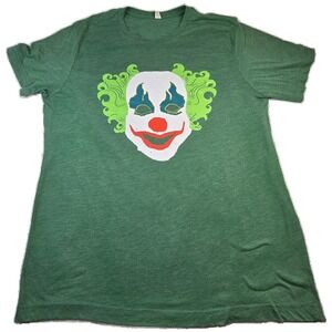Clown Face Shirt Mens Large Graphic Tee Creepy Costume‎ Horror Halloween Funny